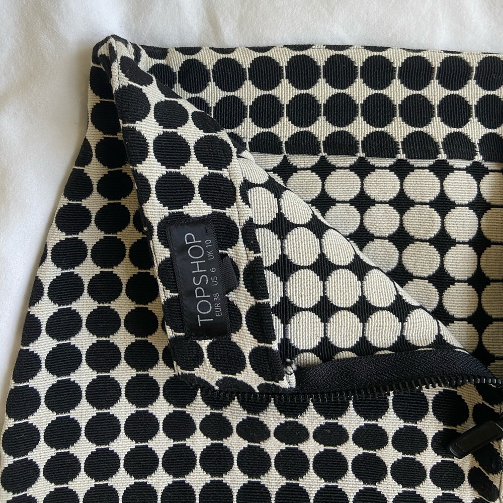 Topshop Black and White mini skirt